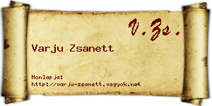Varju Zsanett névjegykártya